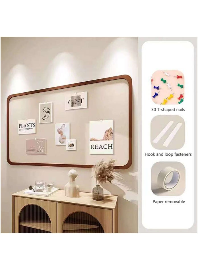 OASIS DESERT Photo Wall, Felt Wall, Felt Board, Background Board, Cork Board, Display Frame Assembly, Decoration Board, Message Board, With 30 Metal Nails - Image 1